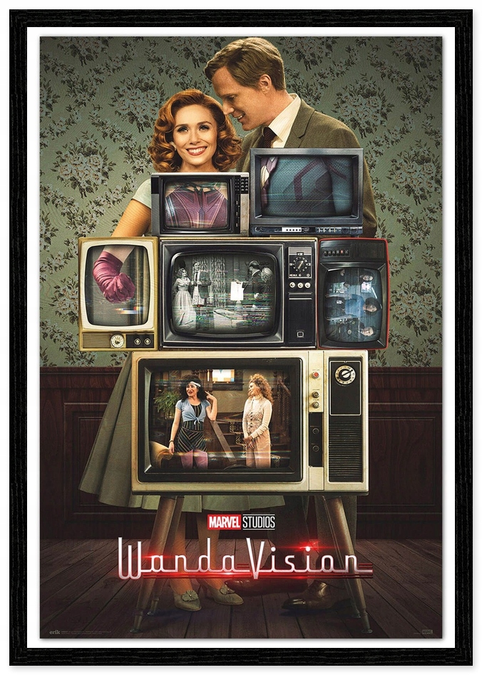 Плакат на стену Wandavision Life On TV 61x91, 5 см тема фильм Люди