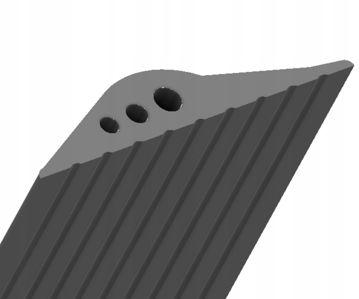 Uszczelka garażowa próg do bramy 78x14mm 4m Kod producenta UP78x14-4m