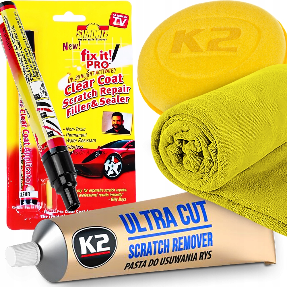 Zestaw Do Polerowania Lakieru i Usuwania Rys Pasta K2 Ultra Cut Aplikator