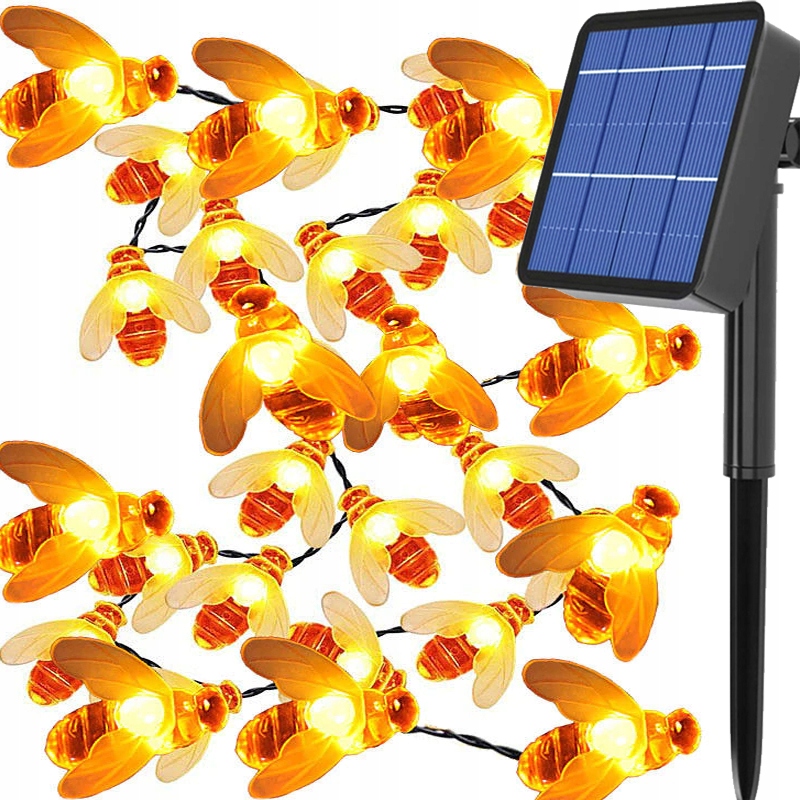 GIRLANDA SOLARNA OGRODOWA LAMPKI OZDOBNE NA TARAS BALKON PROGRAMATOR 30LED