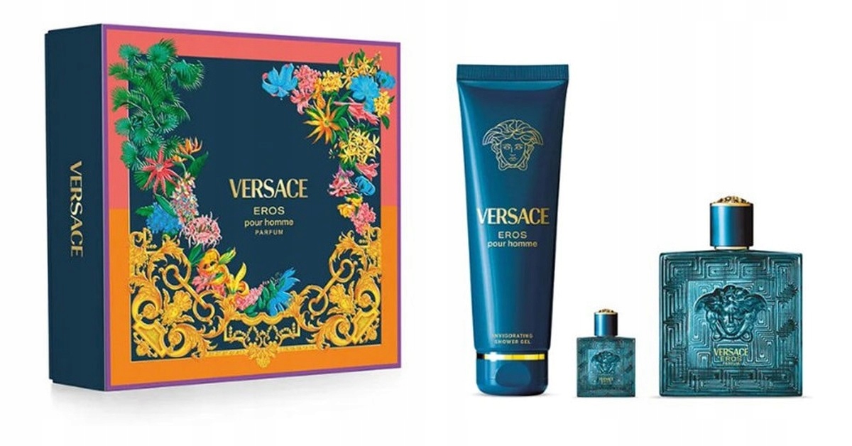 Versace Eros Pour Homme sada parfém 100 ml gel 150 Ml parfém 5 ml