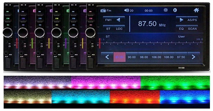 RADIO 2 DIN BT FULL HD MP3 USB MIRROR LINK ANDROID Radio pasmo AM pasmo FM