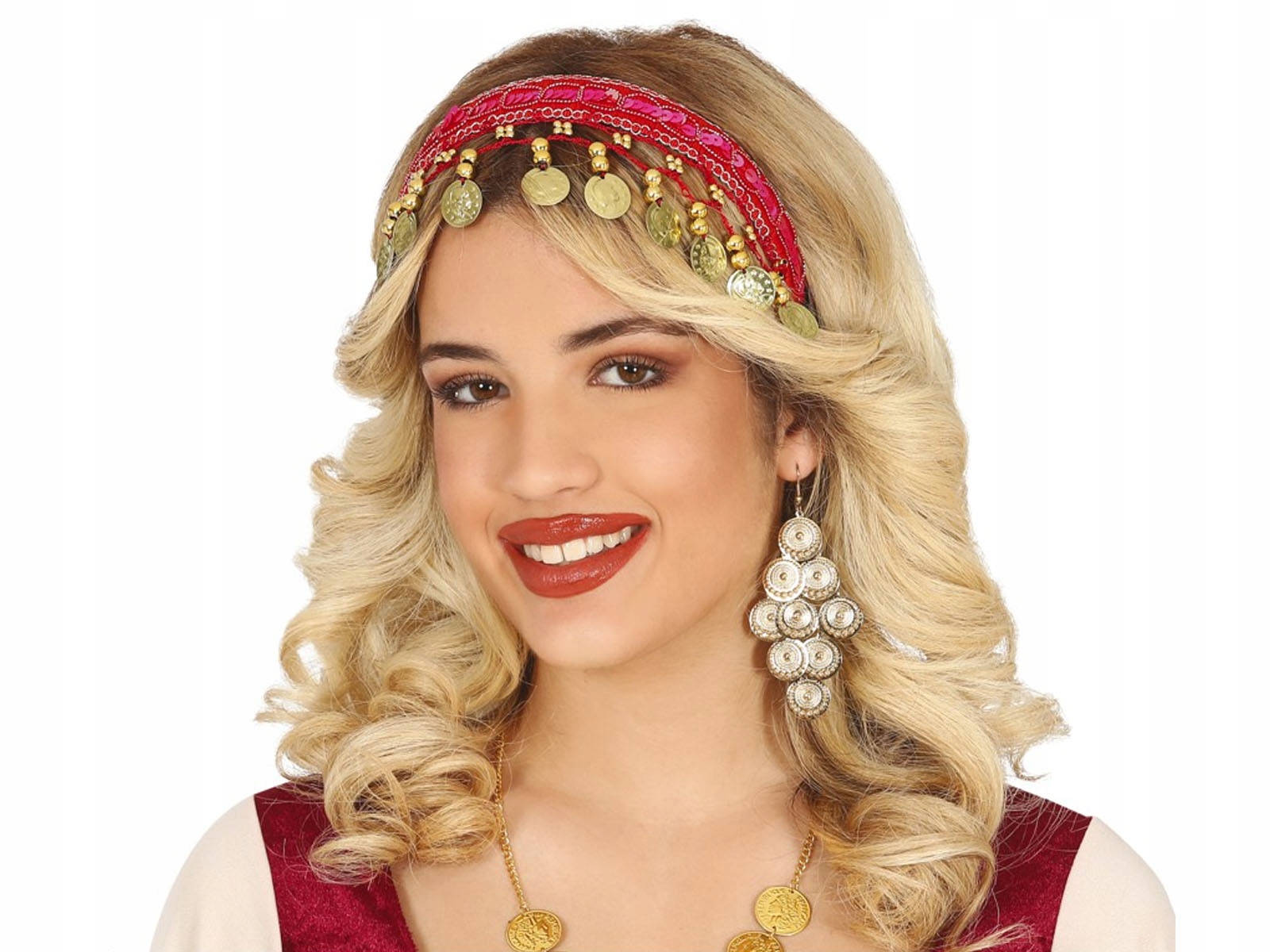 Opaska Cyganki z monetami Przebranie - 1 szt.