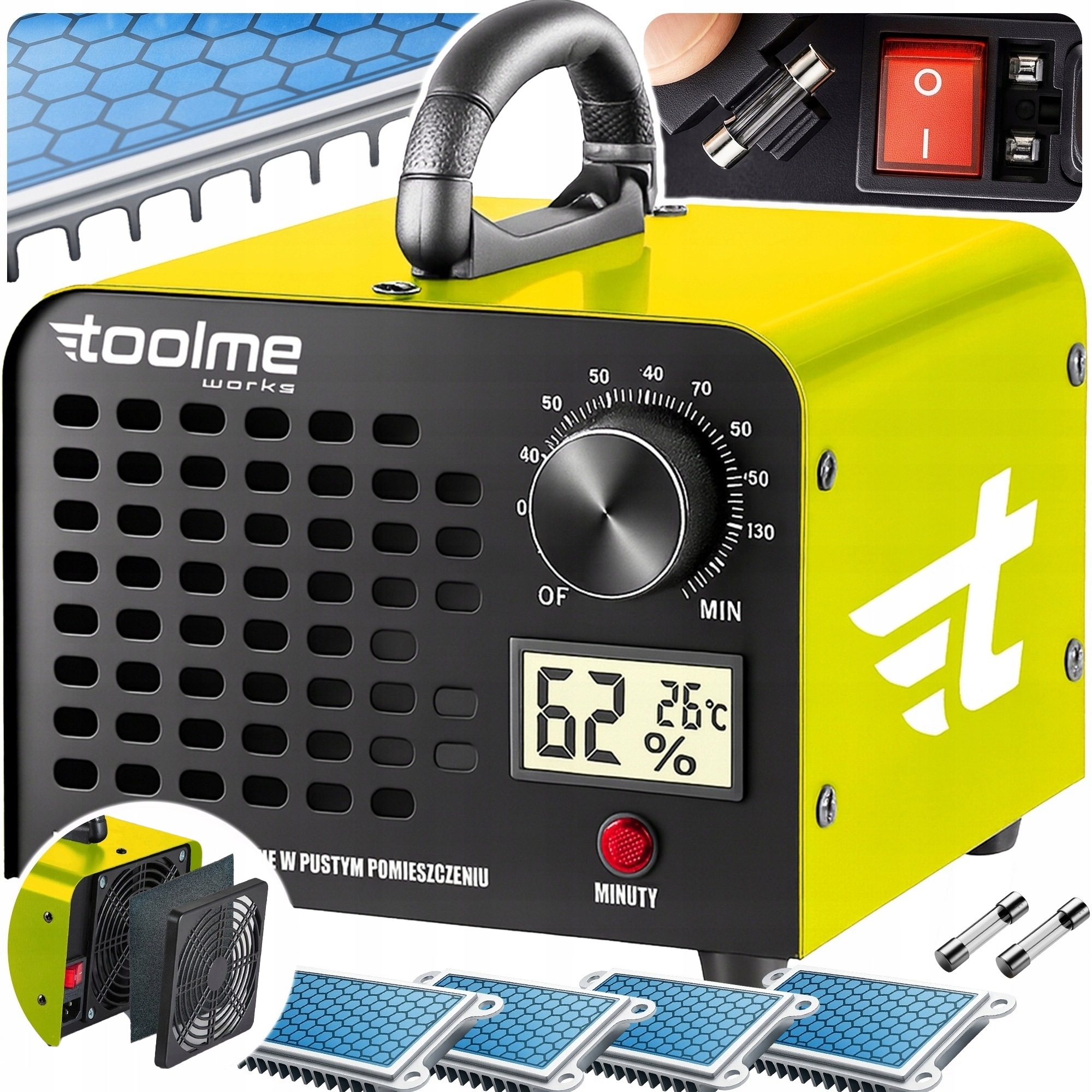 generátor 155W Ozonu Ozonátor Čistička vzduchu 70 000 Mg/h filtr TM221