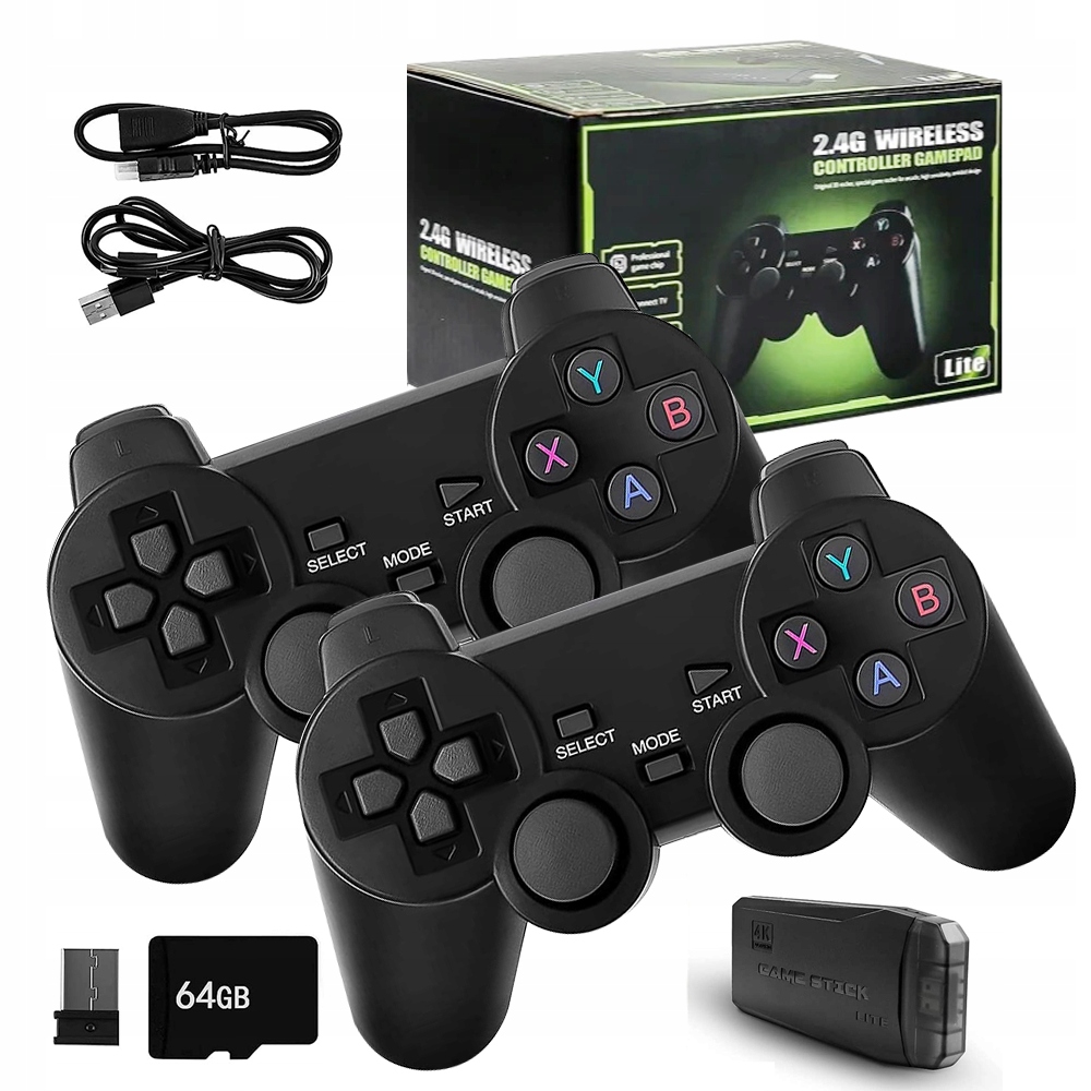 Konsola Retro Gra Telewizyjna Konsola Retro Hdmi 2 Pady 20000 Gier 64 Gb