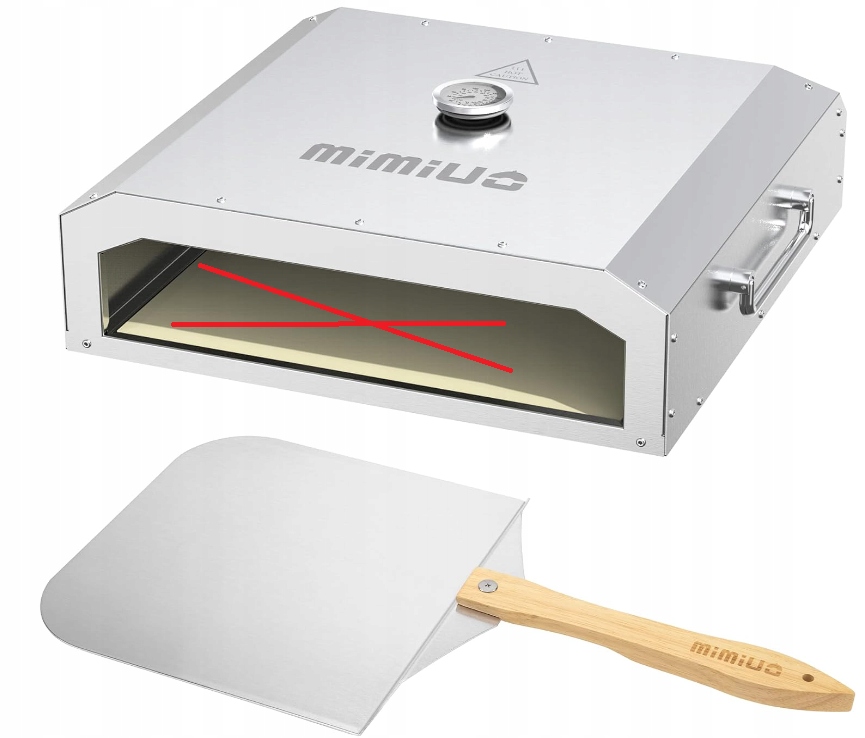 MIMIUO BY ONLYFIRE Piec do pizzy Stalowy Przenośny NA KUCHENKĘ BEZ KAMIENIA