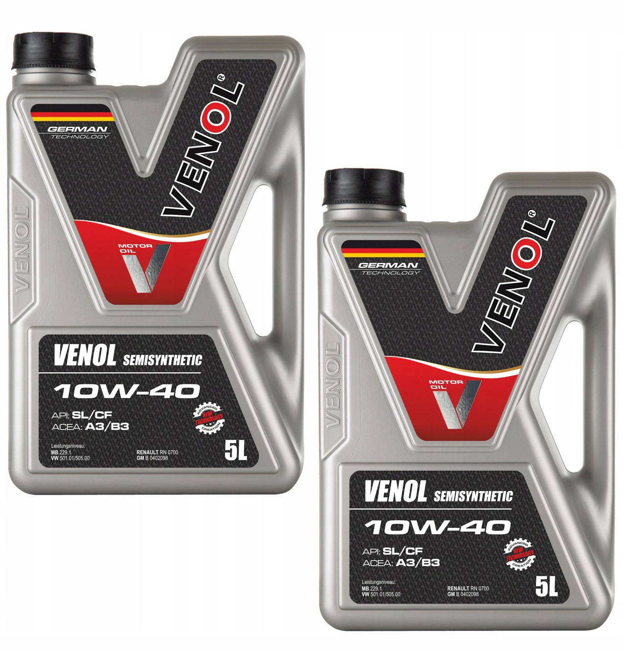2x Motorový Olej Venol Semisynthetic 10W40 A3/B3 501.01/505.00 5L