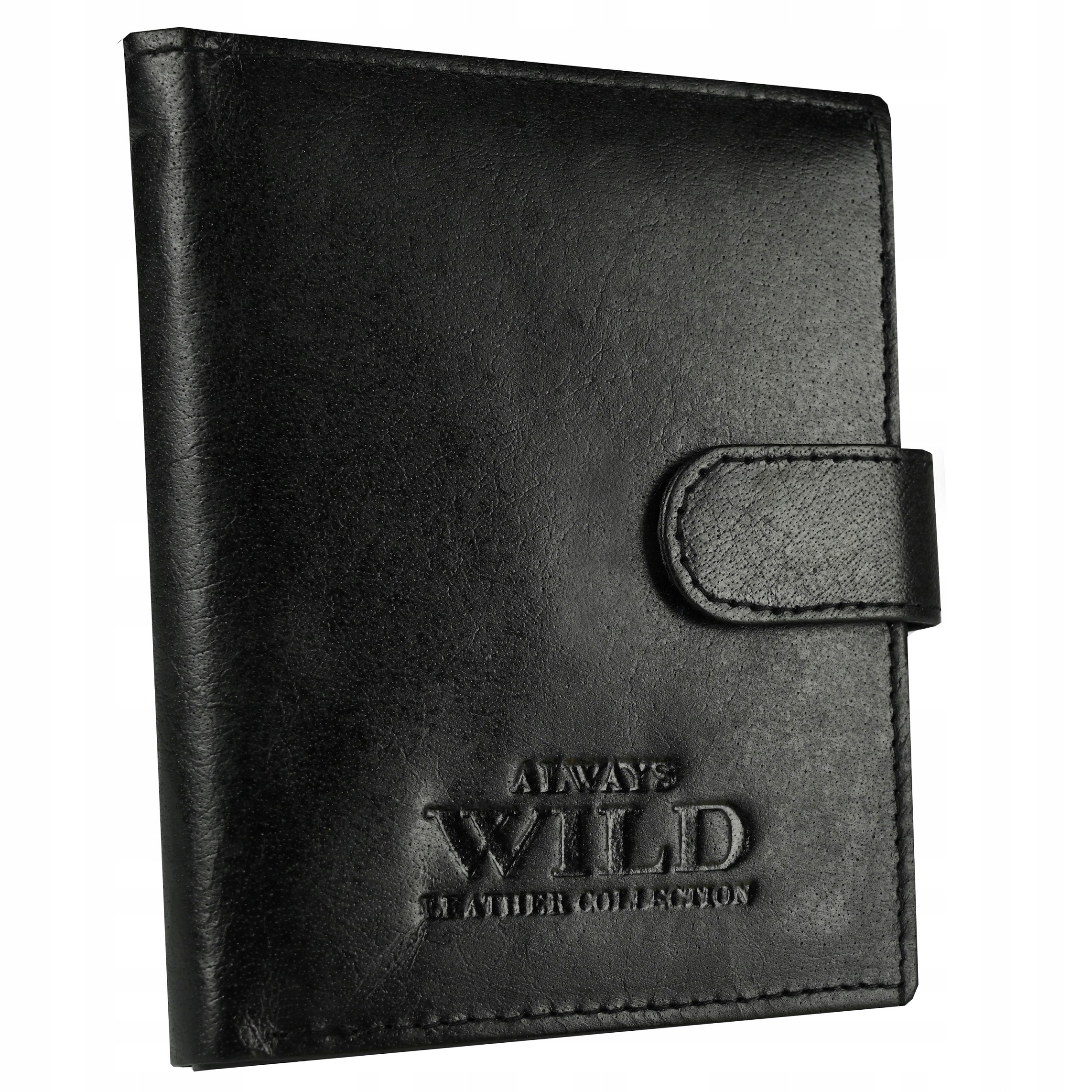 

Always Wild pionowy czarny męski portfel skórzany