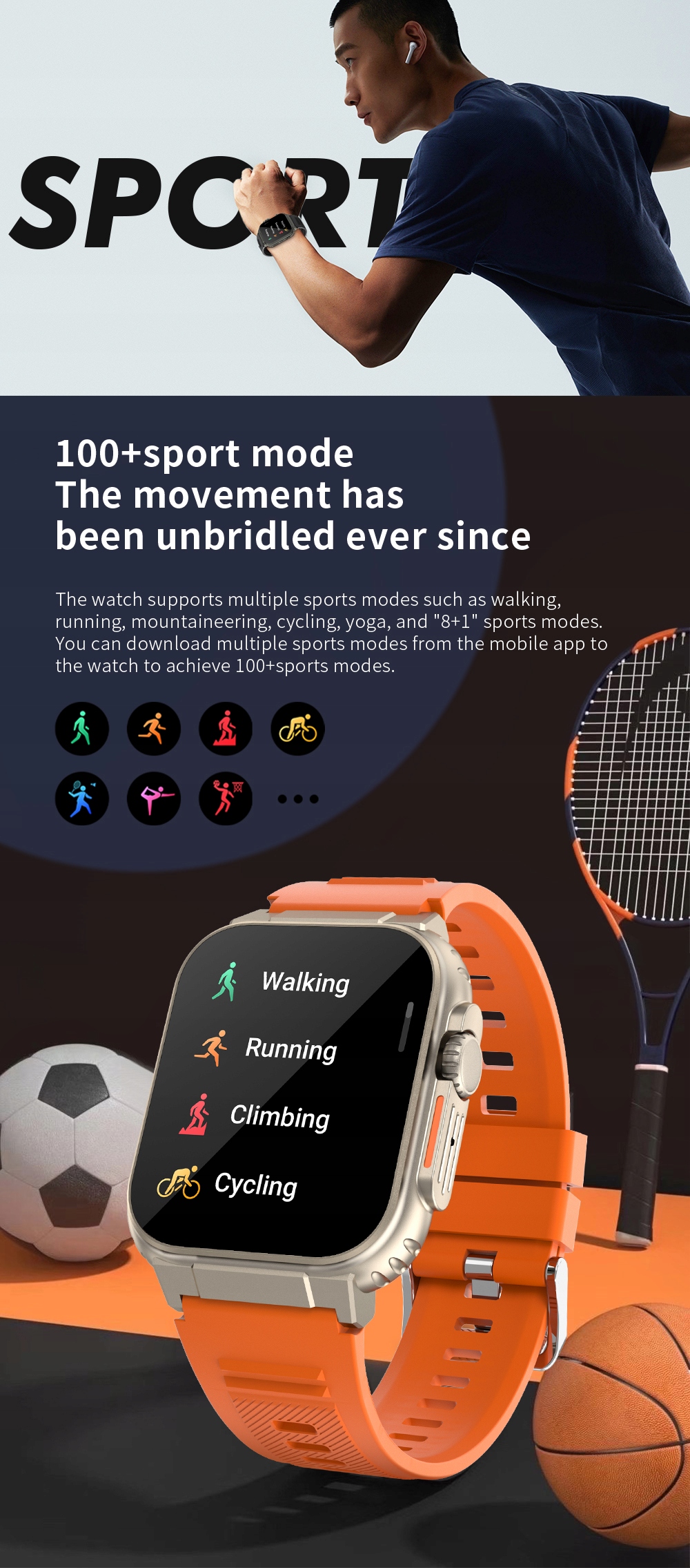 Smart Watch Heart Rate Blood Monitor Pressure Funkcje krokomierz