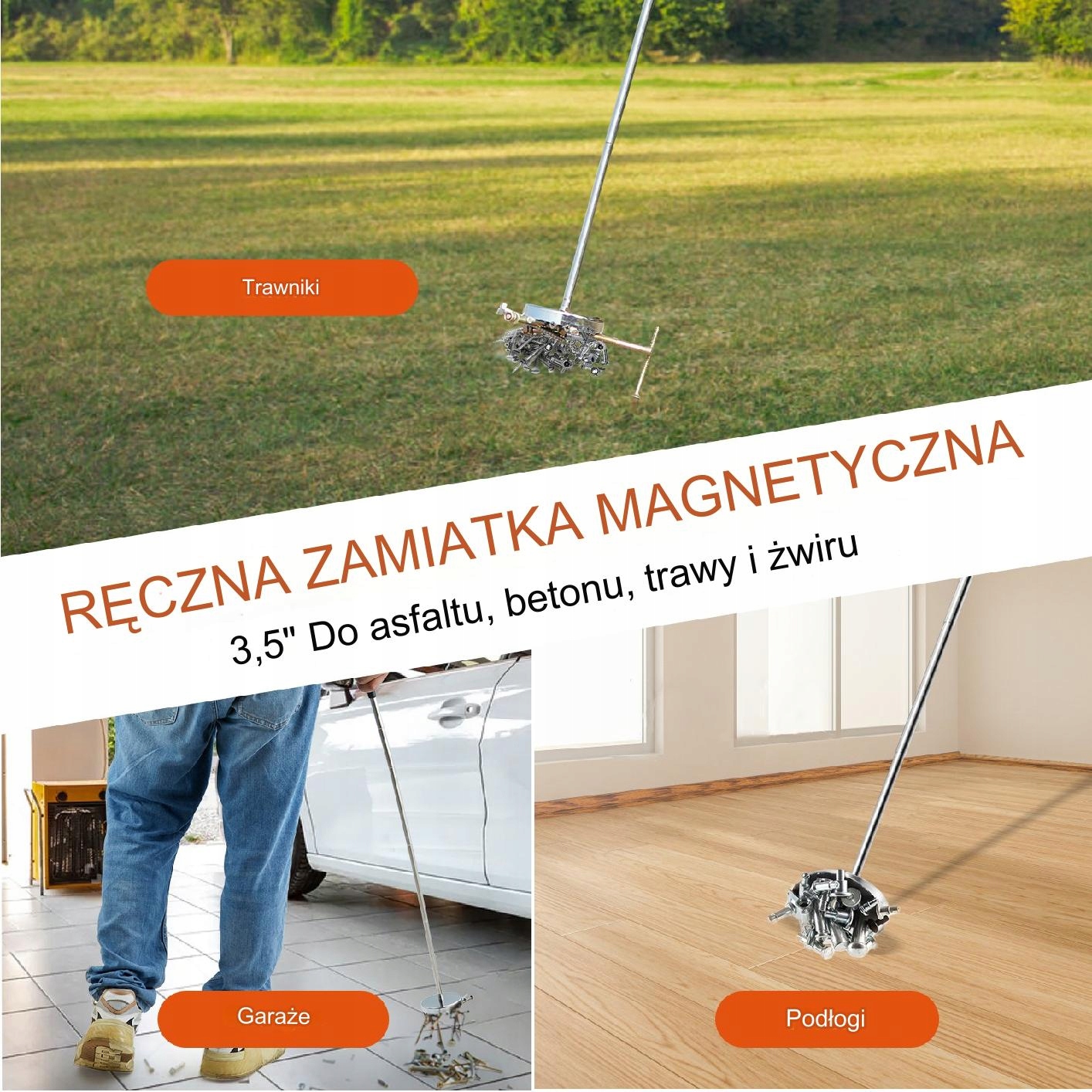 MIOTŁA MAGNETYCZNA MAGNETYCZNY CHWYTAK Marka Vevor