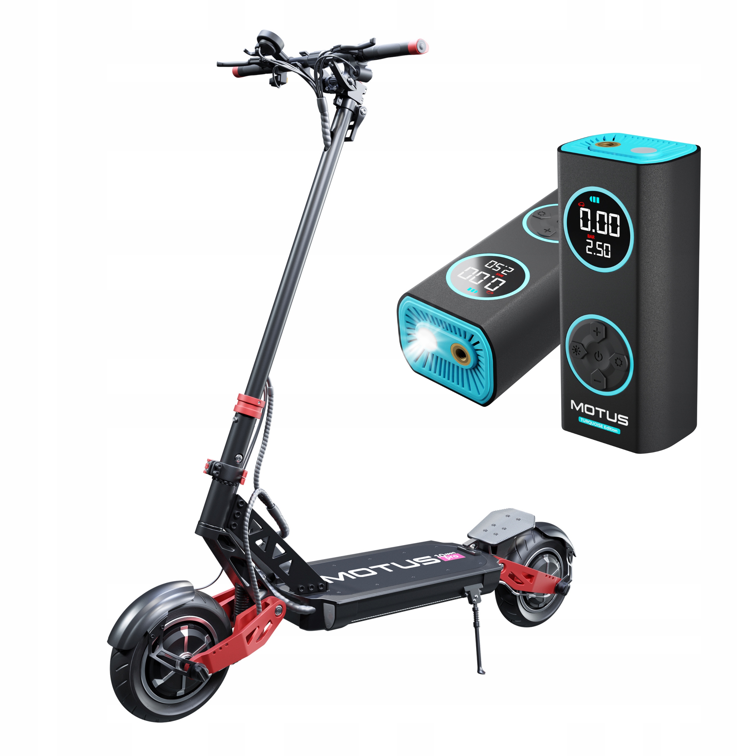 Motus Pro 10 Sport 2020 Koloběžka se dvěma motory 2x1000W pumpa Motus