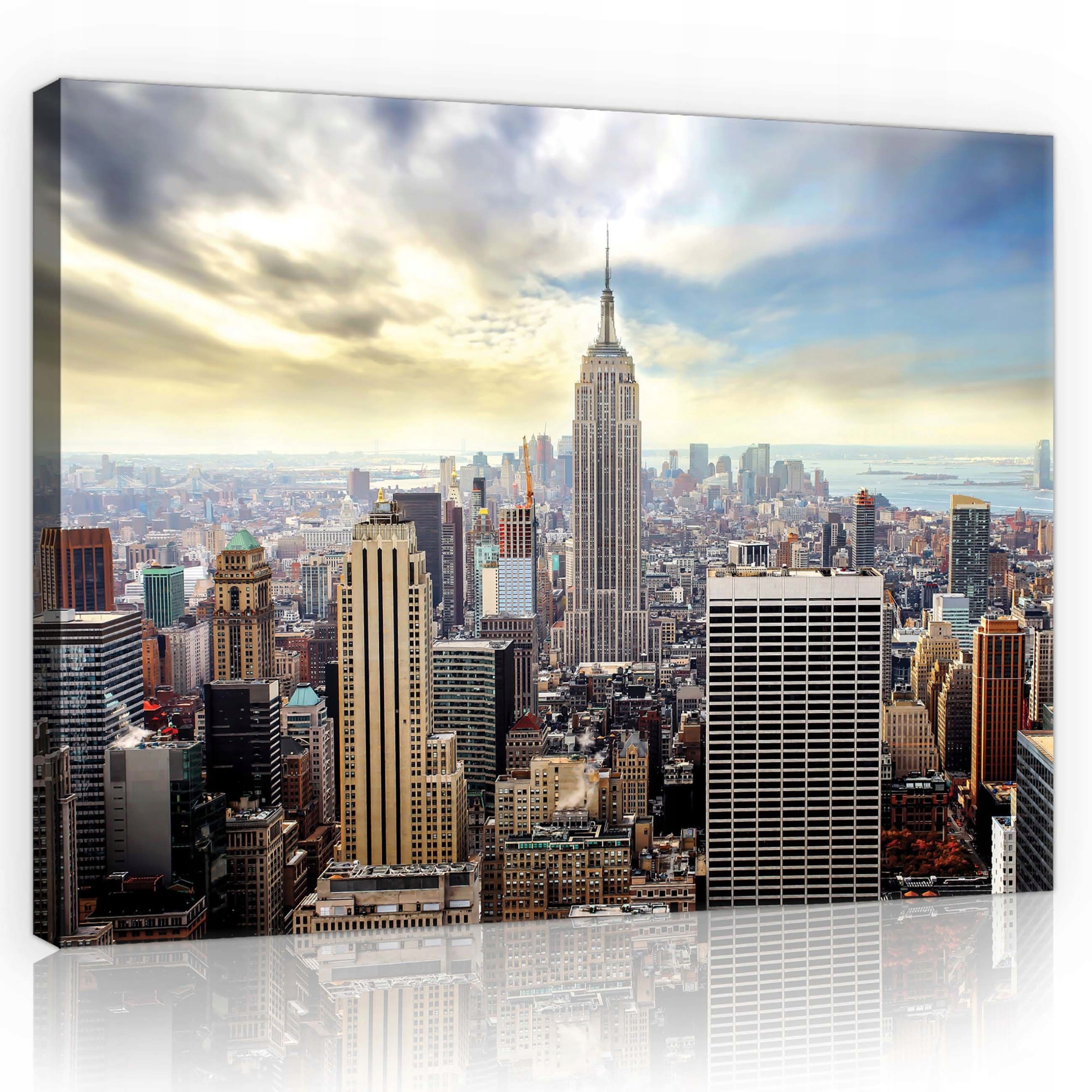 Obraz 80x60 Mrakodrapy v mlze – Urbanistický dech New Yorku