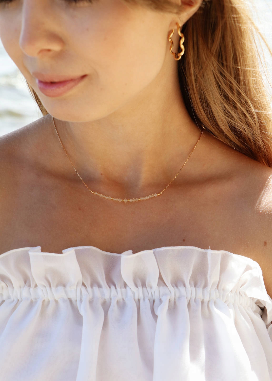 Náhrdelník Narozeninový kámen Listopad Citron