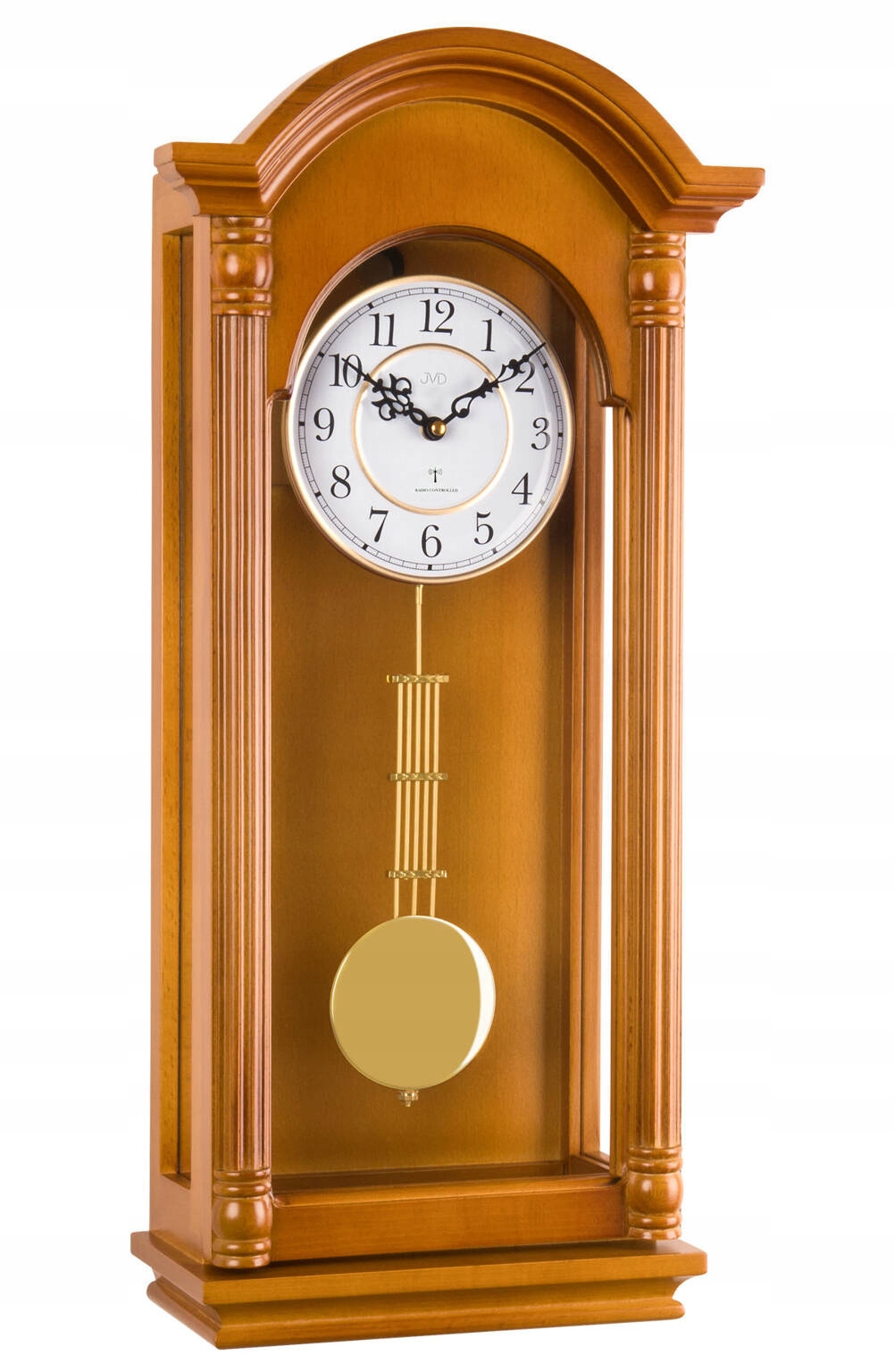 Drevené Nástenné Hodiny S Závesmi Jvd Č.20123.11 Ovládané Rádiom DCF77