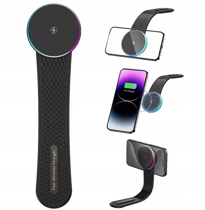 Uchwyt Samochodowy Łamany Ładowarka Indukcja 15W Magsafe