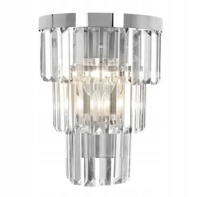 Kinkiet APP1536 chrom lampa ścienna kryształowy