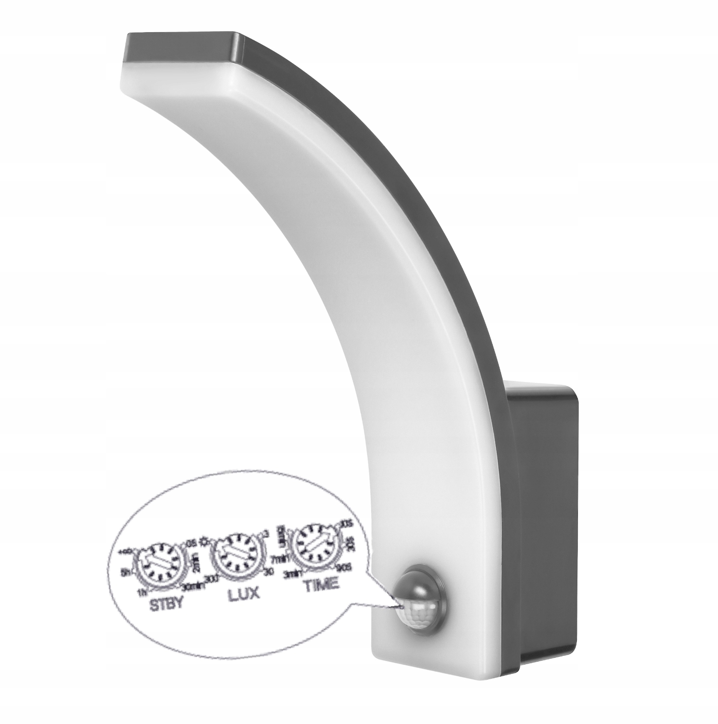 LAMPA ZEWNĘTRZNA ELEWACYJNA Z CZUJNIKIEM RUCHU 20W Marka Adviti