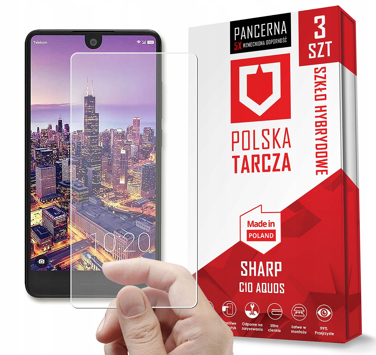 

3PACK Pancerne Szkło Do Sharp C10 Aquos