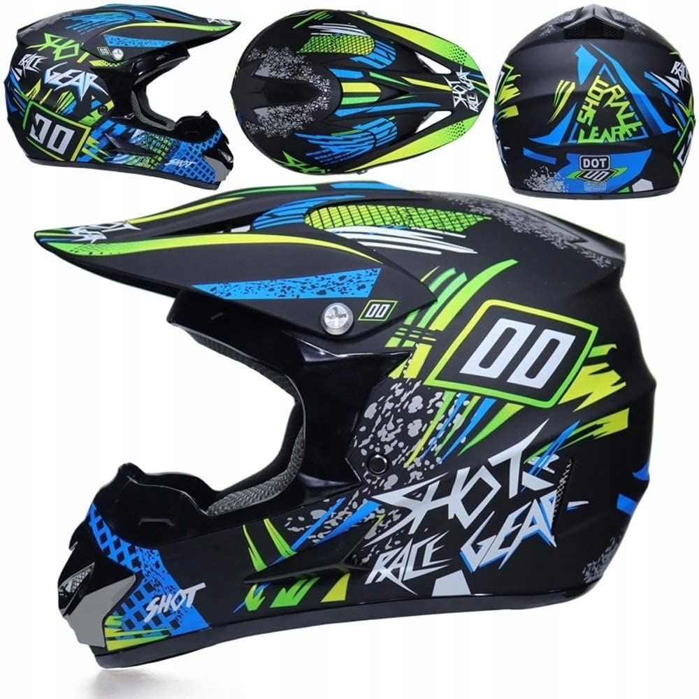 Motocyklová Přilba Na Motor Crossu Quada Race č-p/č-n vel. L