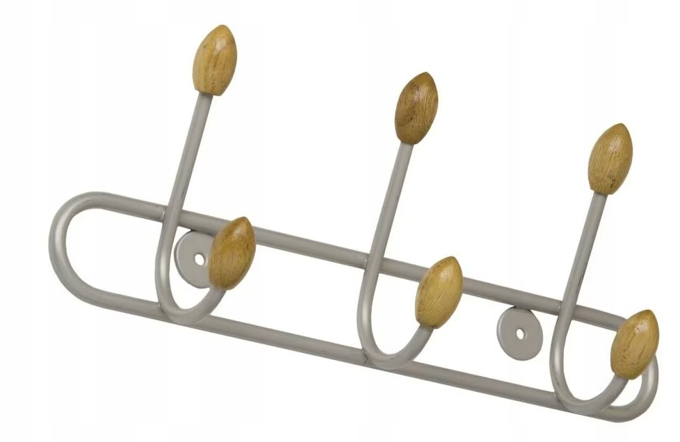 

Wieszak na 6 haczyków Drewniany Ścienny Na Ubrania