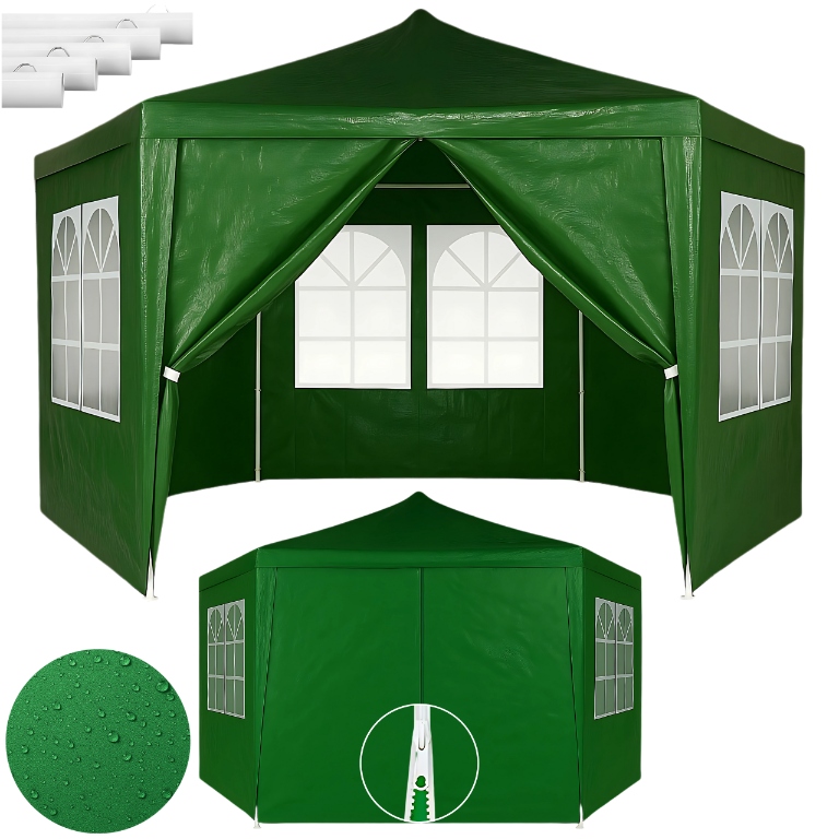 Pawilon Ogrodowy 4x4 Altana Z Oknami Na Ogród Taras 6 Okien Metalowy Stelaż