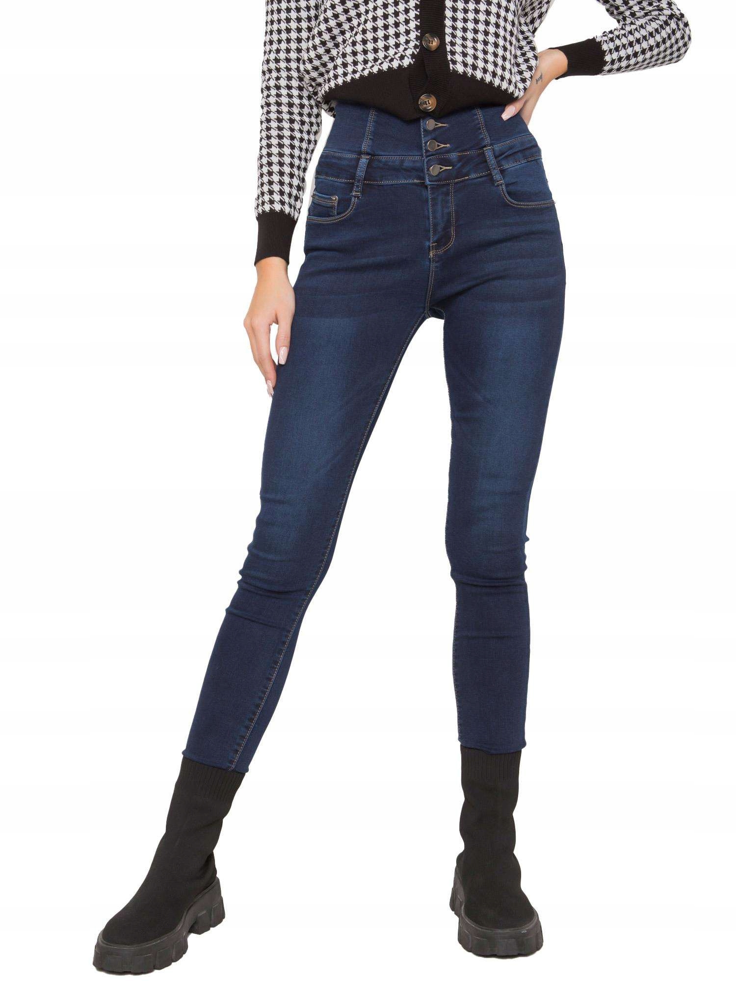 

Spodnie Jeansowe Jeansy Damskie Rurki - Xs