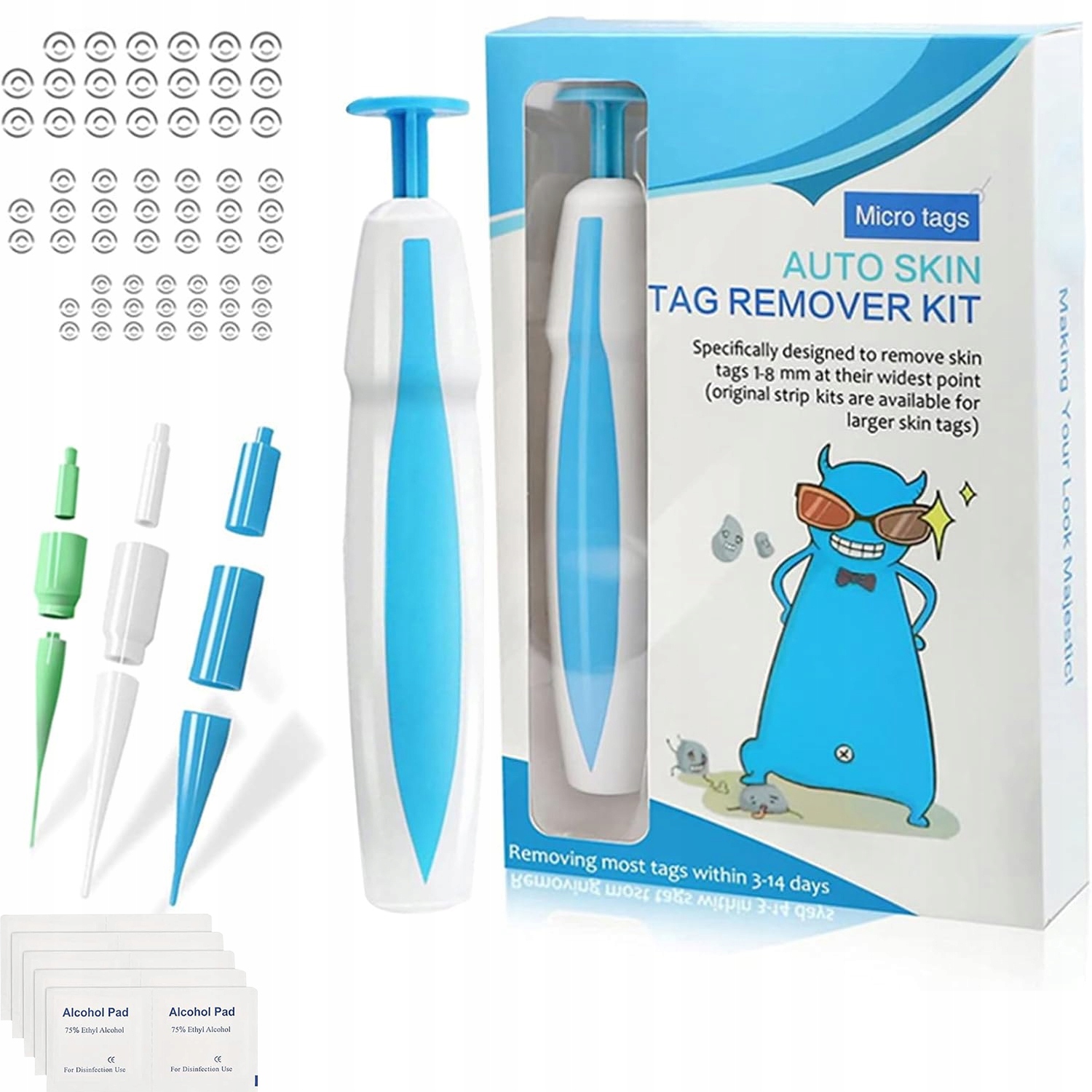 2V1 Pero A Pásky Na Odstranění Bradavic A Kožních Značek, Sada