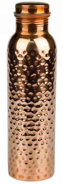 

Puram Miedziana Butelka Młotkowana 900ml