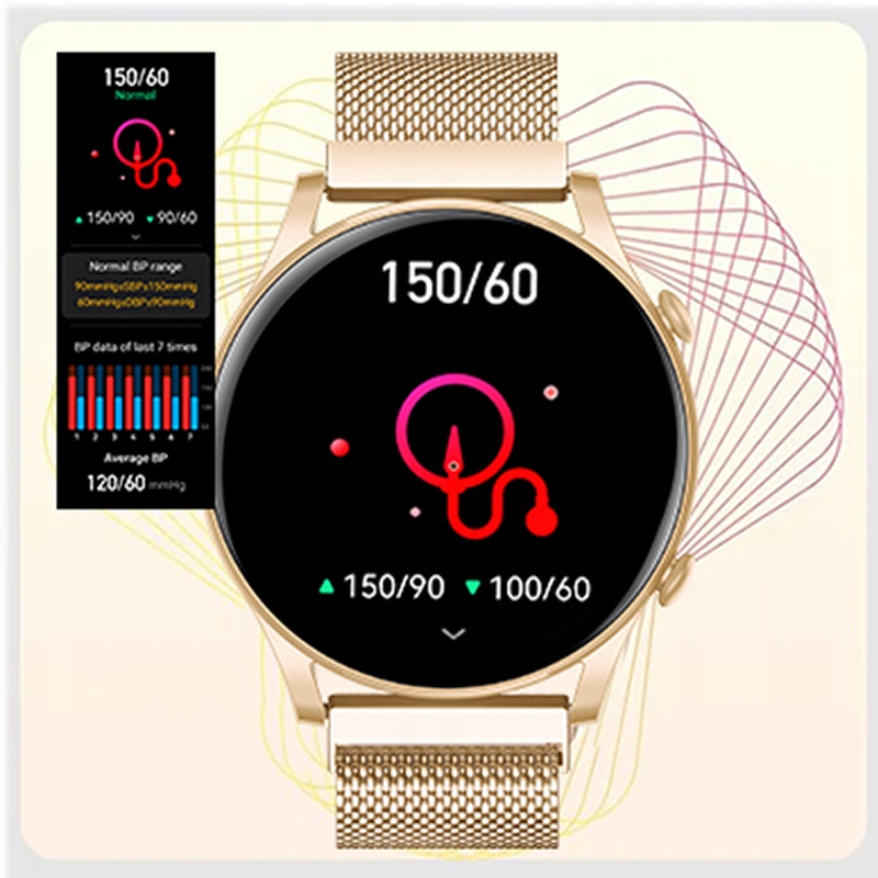 SMARTWATCH ZEGAREK DAMSKI POLSKIE MENU ROZMOWY ZDROWIE SPORT AMOLED 4 PASKI Rodzaj smartwatch
