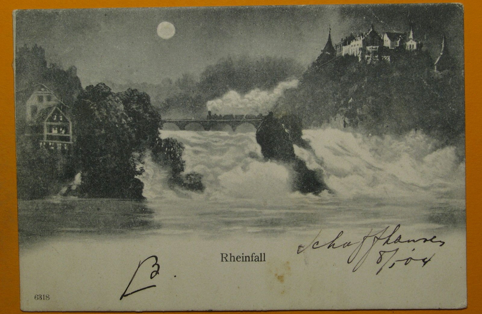 274014, Szwajcaria, Rheinfall, obieg 1904