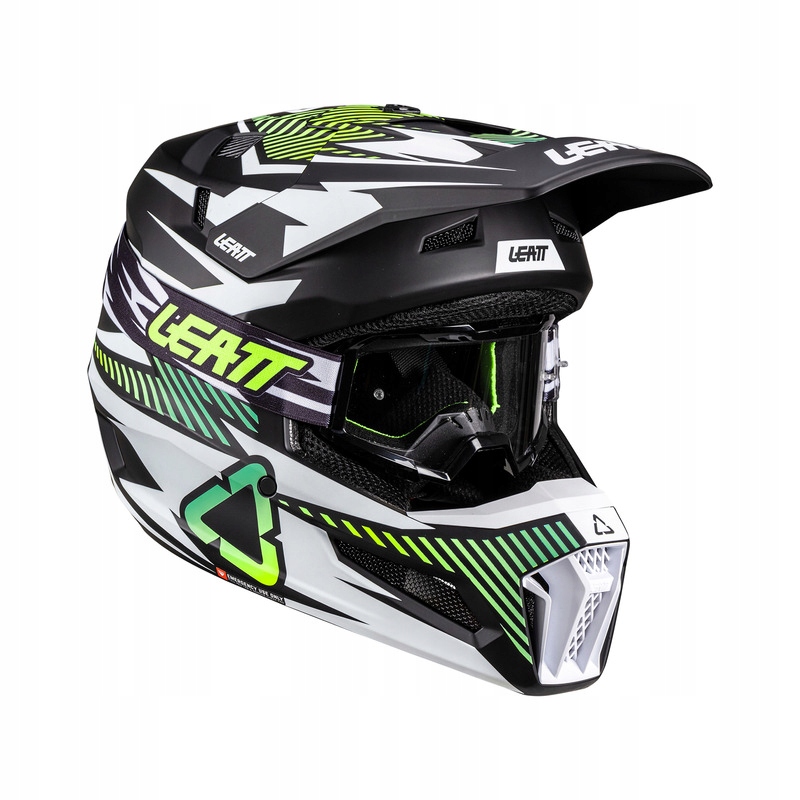 Motocyklová Prilba S Okuliarmi Leatt Kit Moto 3.5 Storm Tealm