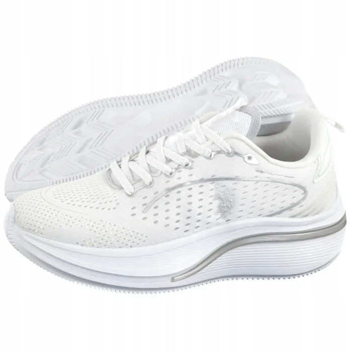 Dámské tenisky U.s. Polo Assn. Claude004 WHI-SIL01 Bílé