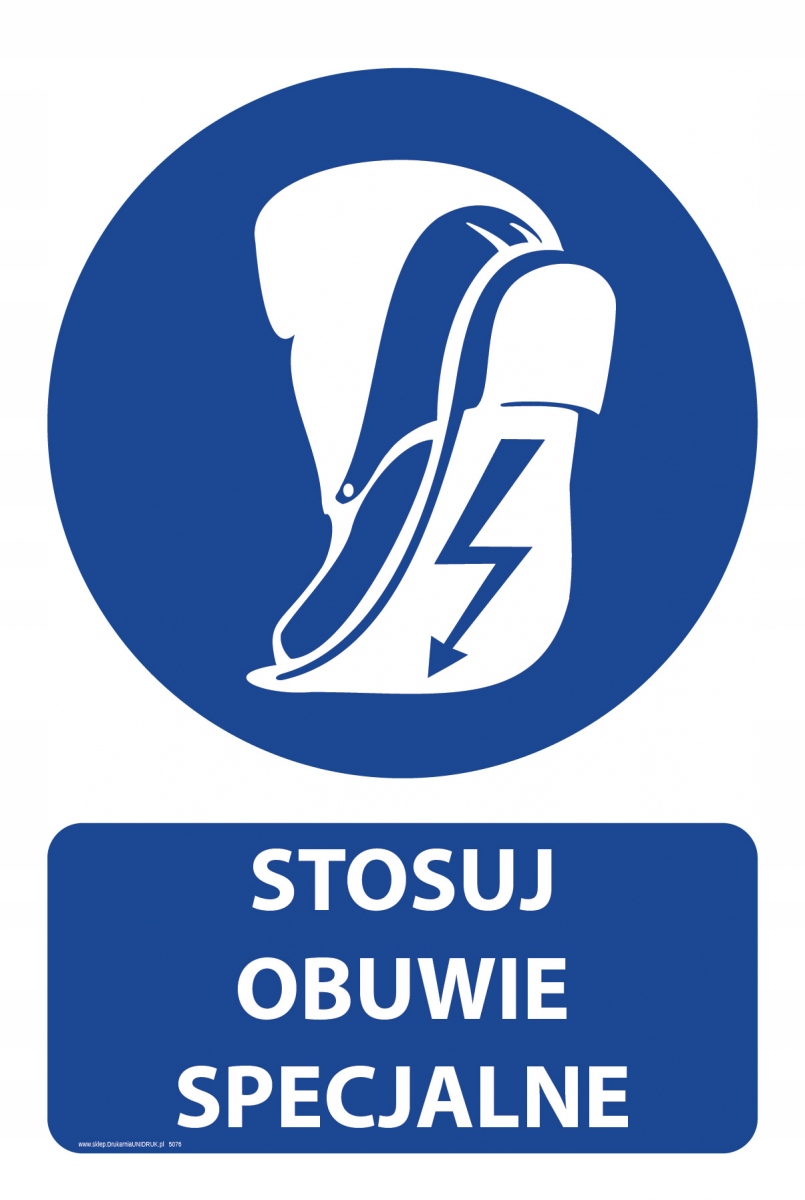 

Naklejka 20x30 cm Stosuj Obuwie Specjalne