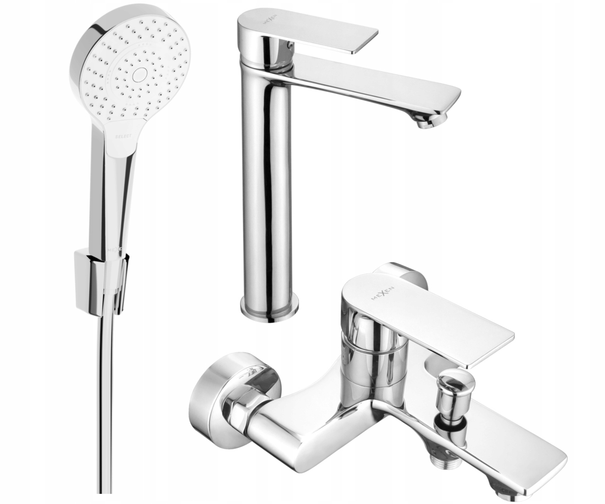 Mexen Royo R05 chromová vanová souprava s umyvadlovou baterií