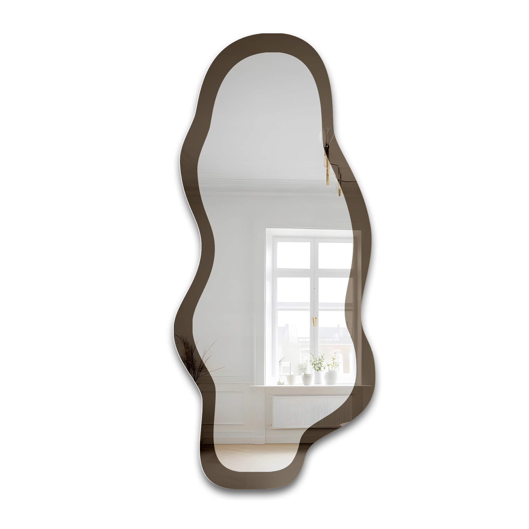 Zrcadlo Mocha Toffee na hnědé tabuli 70x158