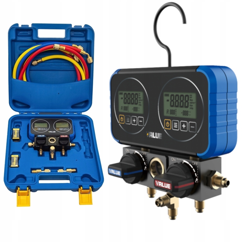 Dvojité Digitálne Manometre Value Navtek VRM2-0101i Sada Kufor