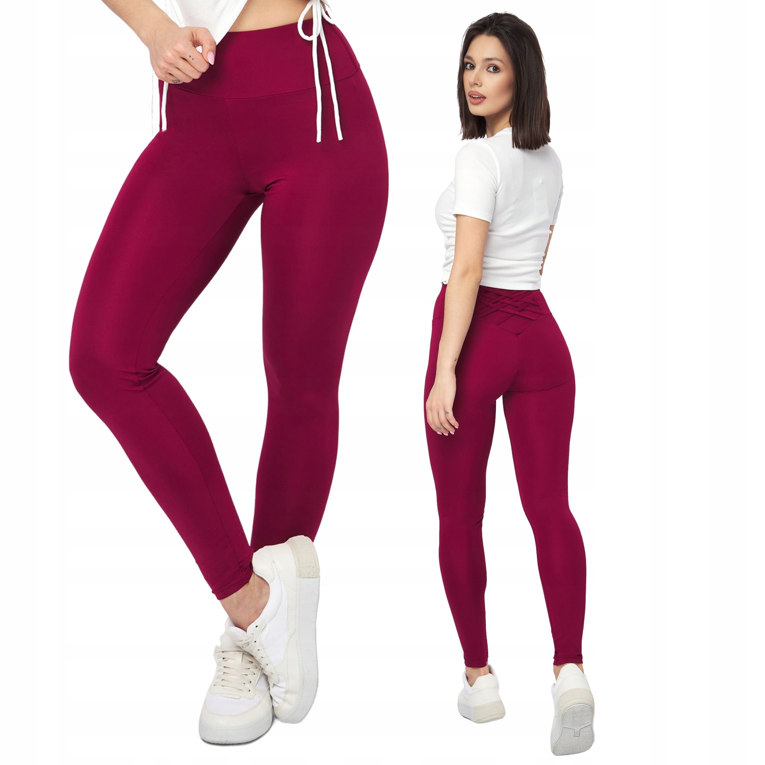 

Damskie Legginsy Z Wysokim Stanem I Wiązaniem M
