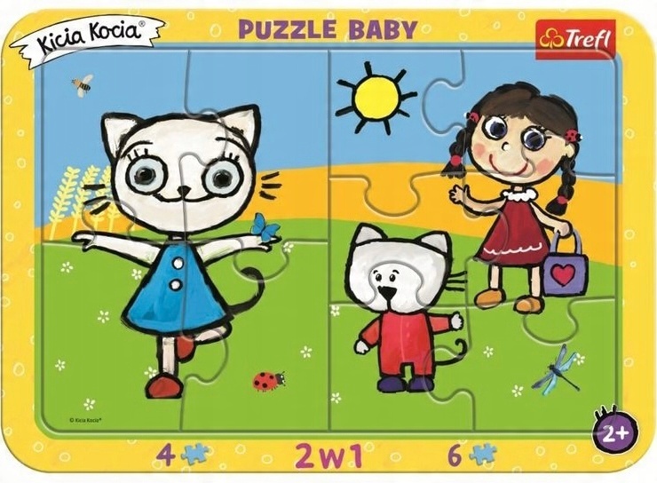 

Trefl puzzle ramkowe w ramce Kicia Kocia 2w1 2+