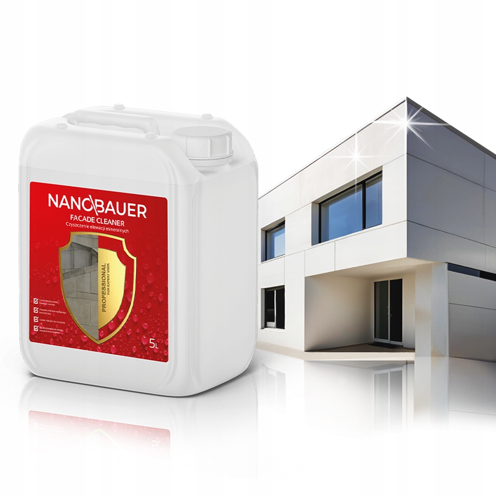 Čisticí přípravek Koncentrát na omítkové fasády Nanobauer 5 l na 80-150 m²