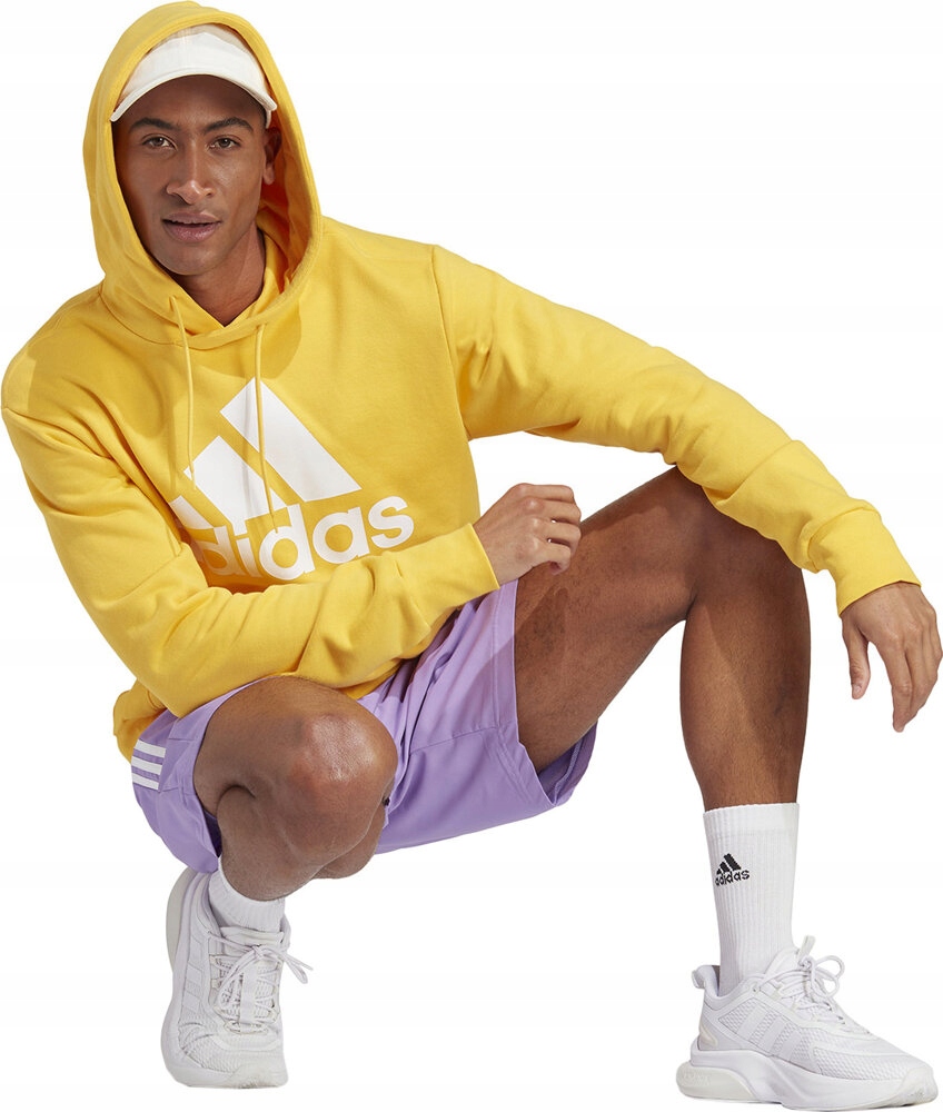 BLUZA MĘSKA ADIDAS ESSENTIALS FRENCH TERRY BIG LOGO HOODIE ŻÓŁTA r L Płeć mężczyzna
