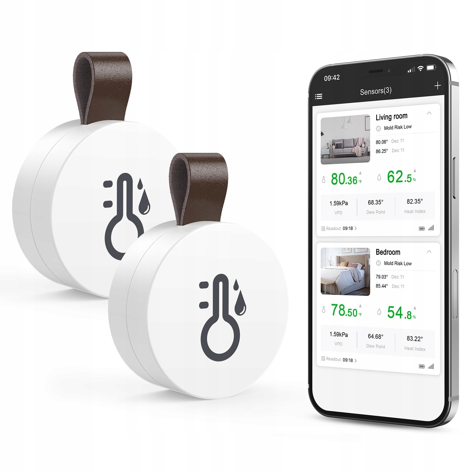 Oria Termometr z higrometrem Bluetooth