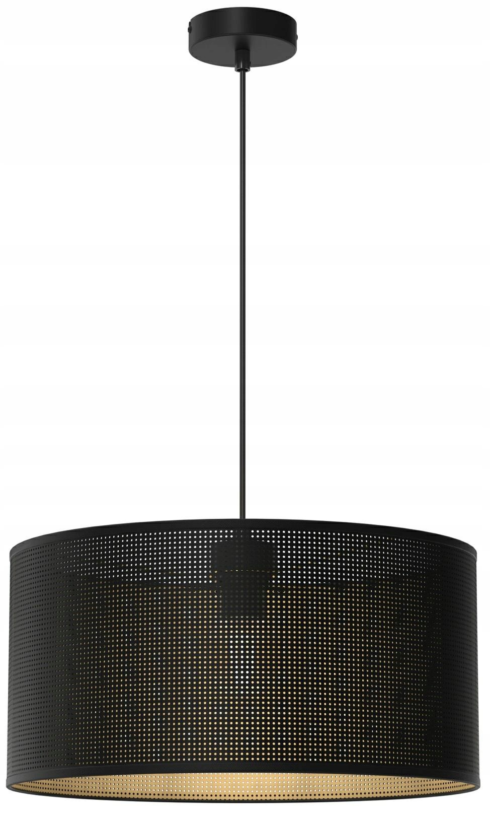 Závesná stropná lampa Loft Shade čierne zlaté tienidlo 1xE27 40 cm moderná