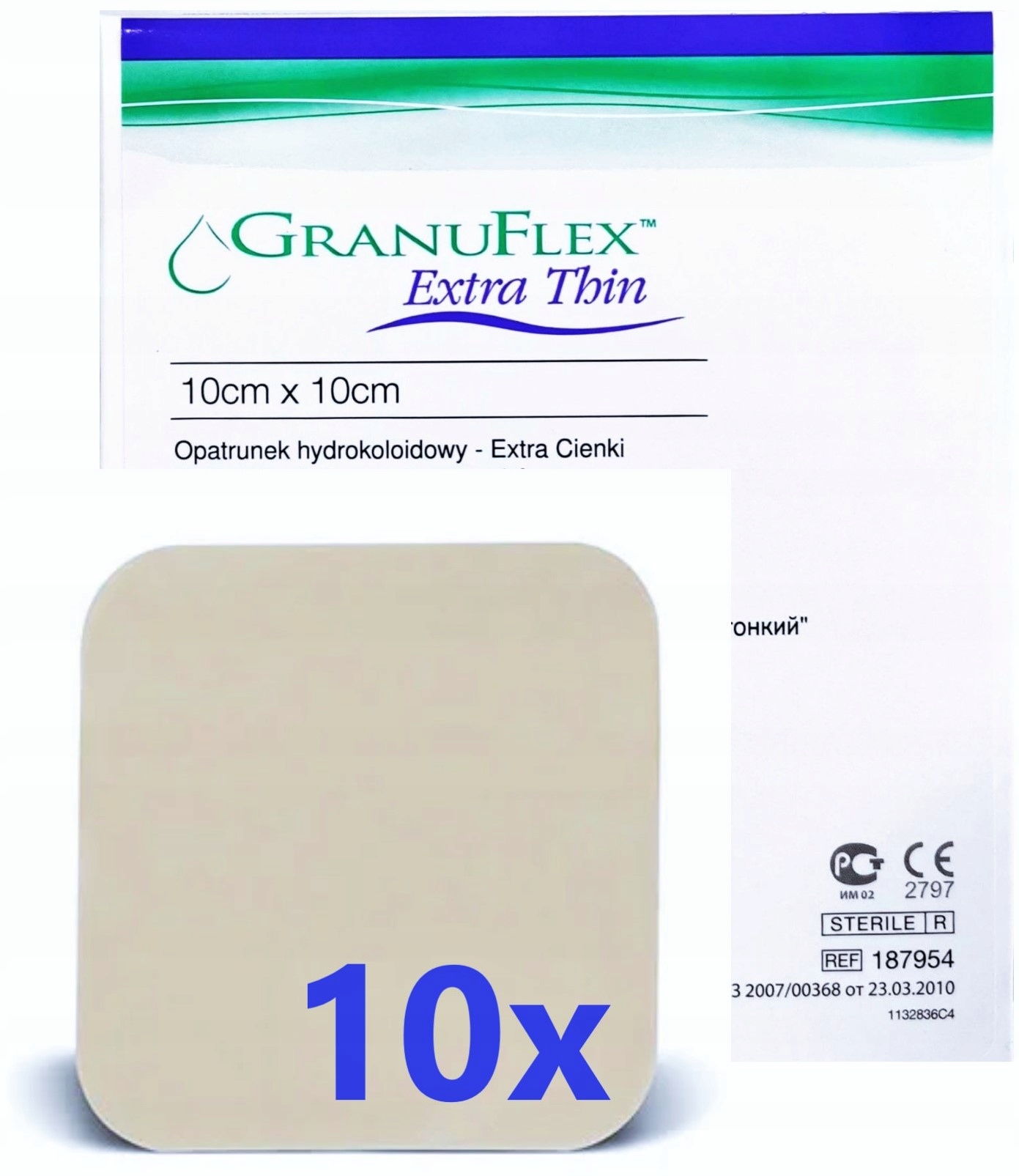 

ConvaTec GranuFlex Extra Thin 10cm x 10cm 10szt.