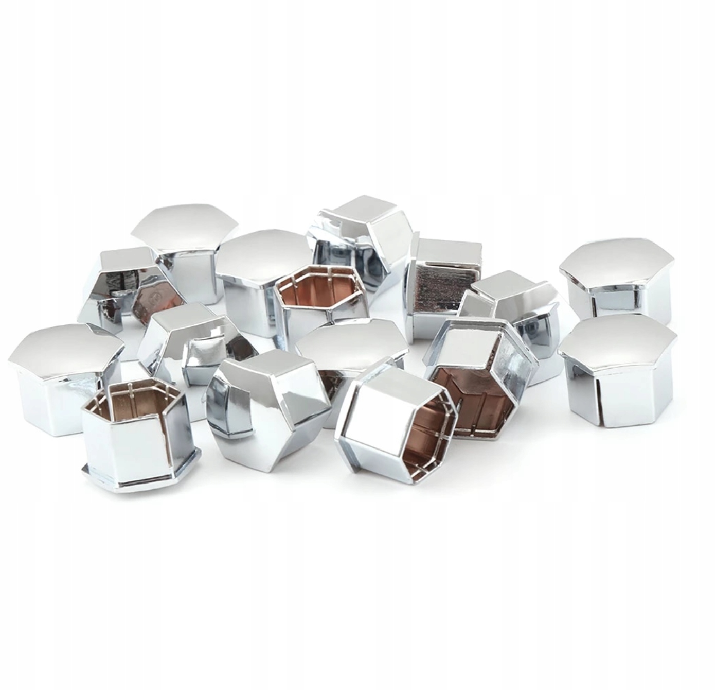 ZAŚLEPKI KAPSLE NAKŁADKI NA ŚRUBY DO KÓŁ 19mm CHROMOWANE vw opel audi volvo Producent Inny