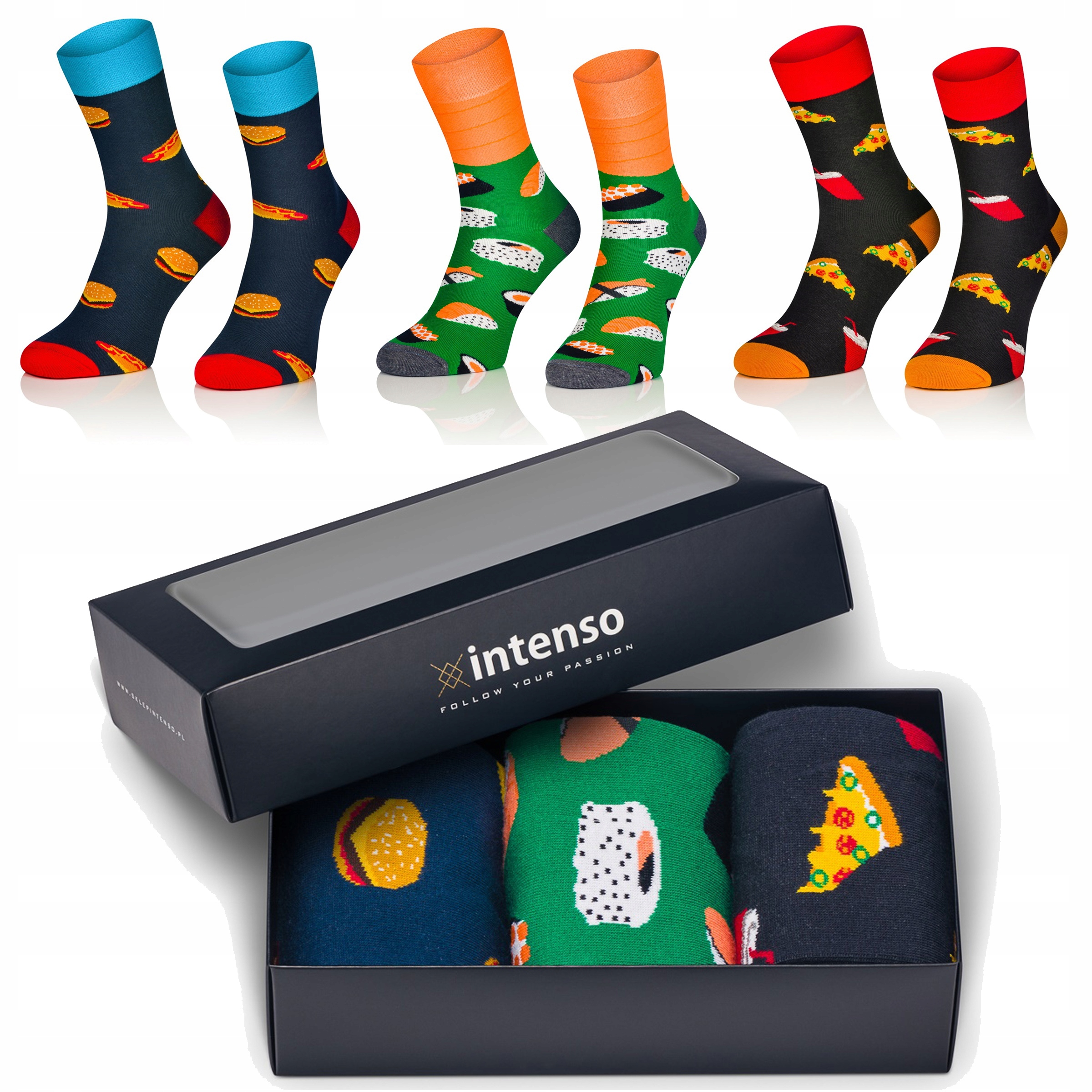 

Zestaw kolorowych Skarpet w pudełku Na Prezent