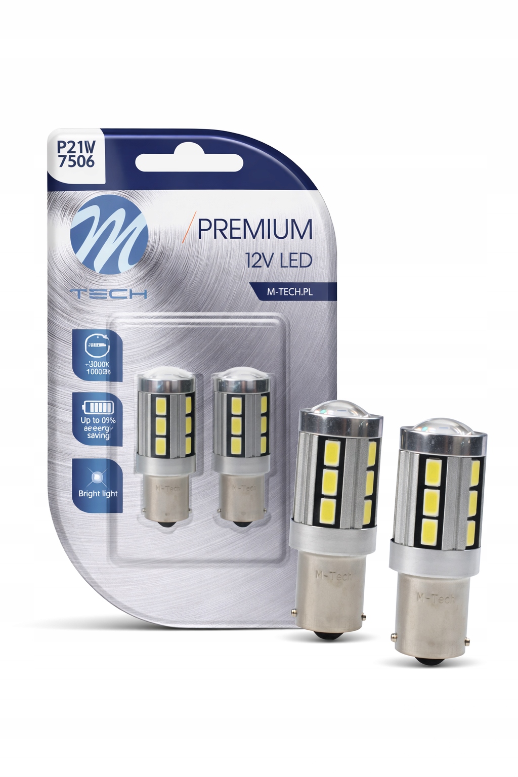 Żarówki P21W Led 12V BA15S 18xSMD5730 *białe* Canbus 2szt.