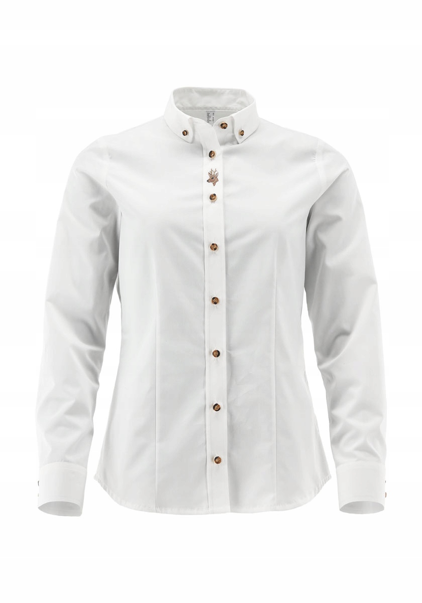 Damska koszula myśliwska Os Trachten 450021 Koziołek Biała 38