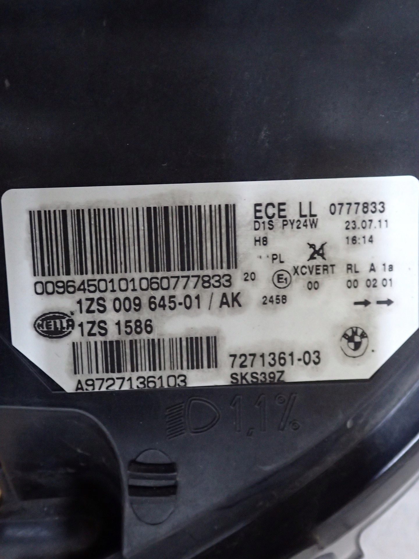light left left BI XENON BMW X5 E70 X6 E71 2006