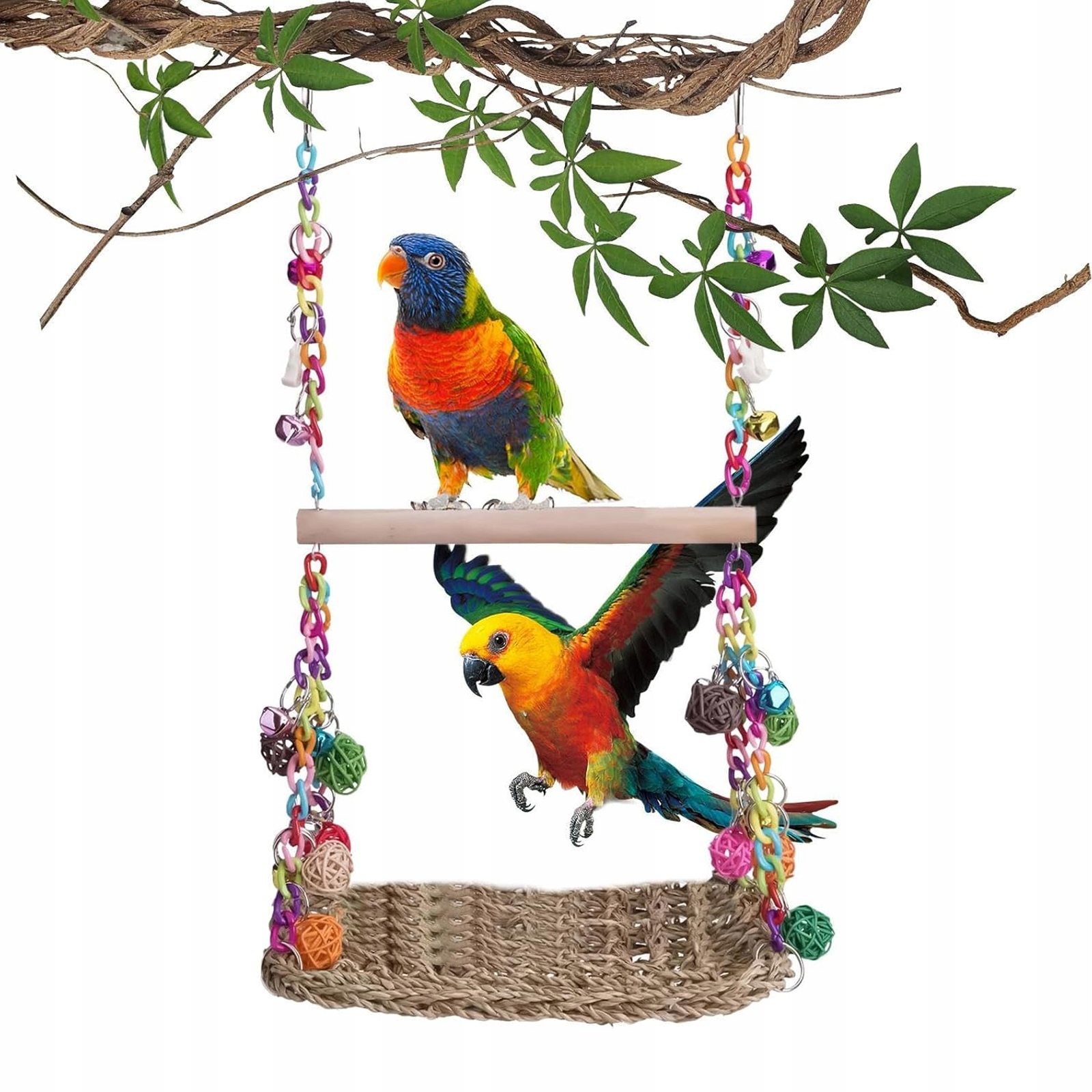 Levně Dřevěná Houpačka Pro Ptáky Od Firmy Seagrass Hračka Do Klece Nimfa Papouška