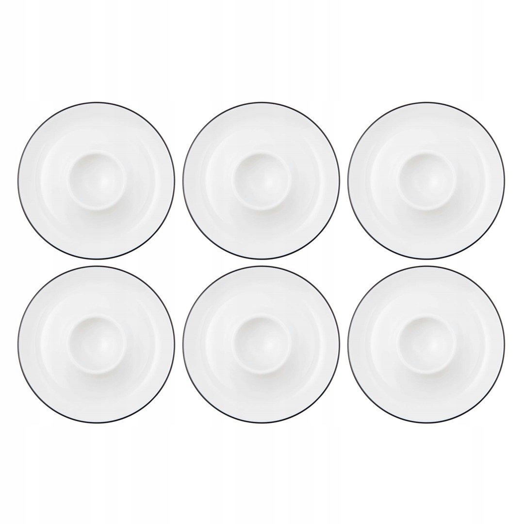 Seltmann Lido Black Line Sada 6 podstavcov na vajíčko 12.5 cm Lido Black